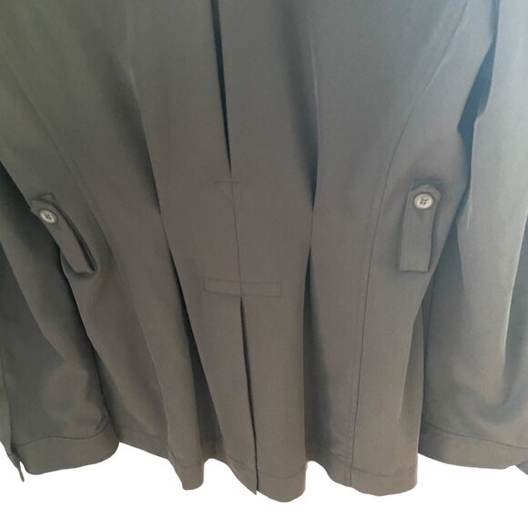 Strenesse Blue Women's Black Button Down Travel Shirt Size 6 Gabriele Strehle - Picture 6 of 10